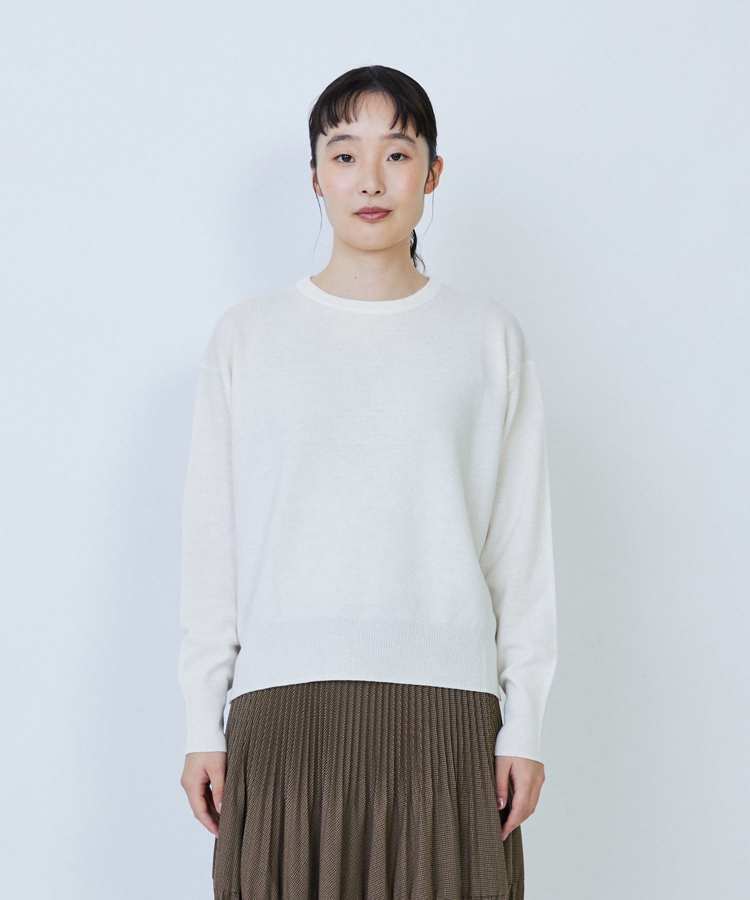 【LOISIR】ウール天竺ストール付きプルオーバー 詳細画像 ネイビー 9