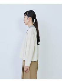 【LOISIR】ウール天竺ポロニット 詳細画像 オフホワイト 13