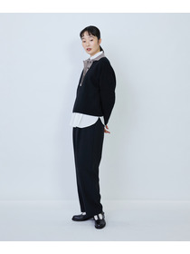 【LOISIR】ウール天竺ポロニット 詳細画像 オフホワイト 3