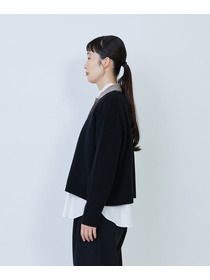 【LOISIR】ウール天竺ポロニット 詳細画像 オフホワイト 6