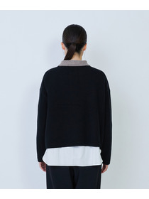 【LOISIR】ウール天竺ポロニット 詳細画像 オフホワイト 7