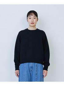 【LOISIR】コットン接結編みニットプルオーバー 詳細画像 ブラック 16