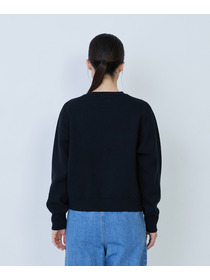 【LOISIR】コットン接結編みニットプルオーバー 詳細画像 ブラック 18