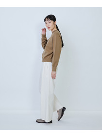 【LOISIR】コットン接結編みニットプルオーバー 詳細画像 ブラック 2