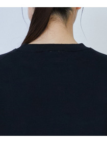 【LOISIR】コットン接結編みニットプルオーバー 詳細画像 ブラック 20