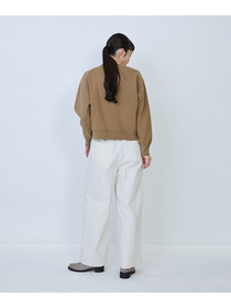 【LOISIR】コットン接結編みニットプルオーバー 詳細画像 ブラック 3