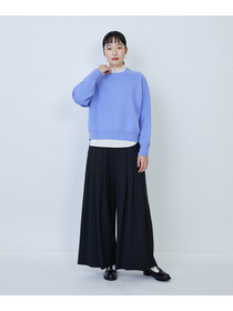 【LOISIR】コットン接結編みニットプルオーバー 詳細画像 ブラック 7