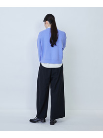 【LOISIR】コットン接結編みニットプルオーバー 詳細画像 ブラック 9