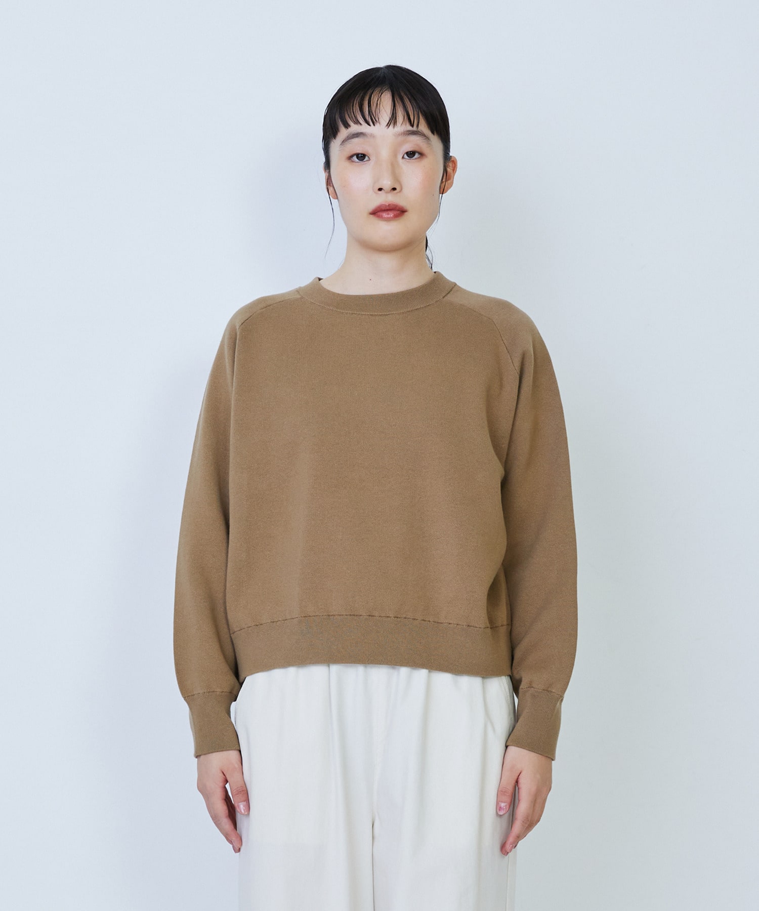 【LOISIR】コットン接結編みニットプルオーバー 詳細画像 ブラック 4