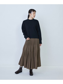 【LOISIR】綿麻天竺モックネックショートプルオーバー 詳細画像 ブラック 10