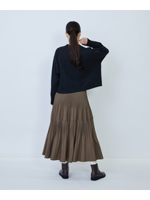 【LOISIR】綿麻天竺モックネックショートプルオーバー 詳細画像 ブラック 12