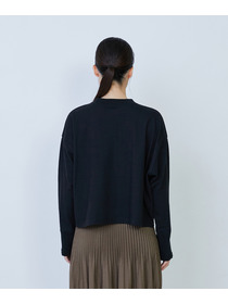 【LOISIR】綿麻天竺モックネックショートプルオーバー 詳細画像 ブラック 15