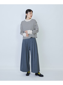 【LOISIR】綿麻天竺モックネックショートプルオーバー 詳細画像 ブラック 16