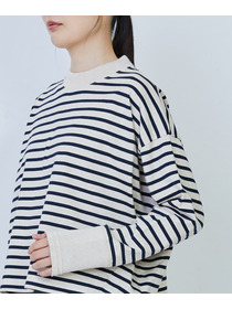 【LOISIR】綿麻天竺モックネックショートプルオーバー 詳細画像 ブラック 24