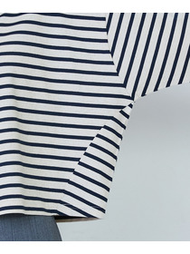 【LOISIR】綿麻天竺モックネックショートプルオーバー 詳細画像 ブラック 25