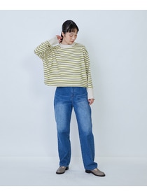 【LOISIR】綿麻天竺モックネックショートプルオーバー 詳細画像 ブラック 3