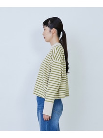 【LOISIR】綿麻天竺モックネックショートプルオーバー 詳細画像 ブラック 7