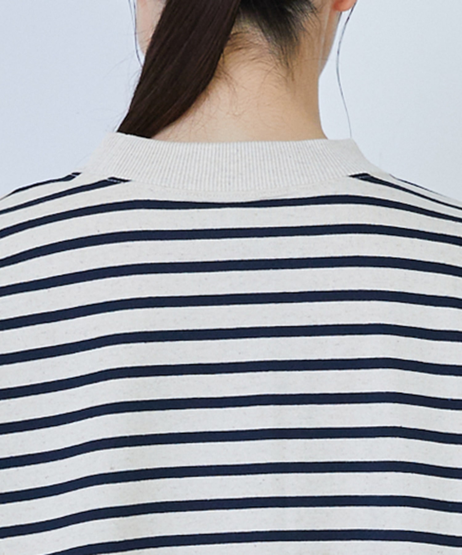 【LOISIR】綿麻天竺モックネックショートプルオーバー 詳細画像 ブラック 23