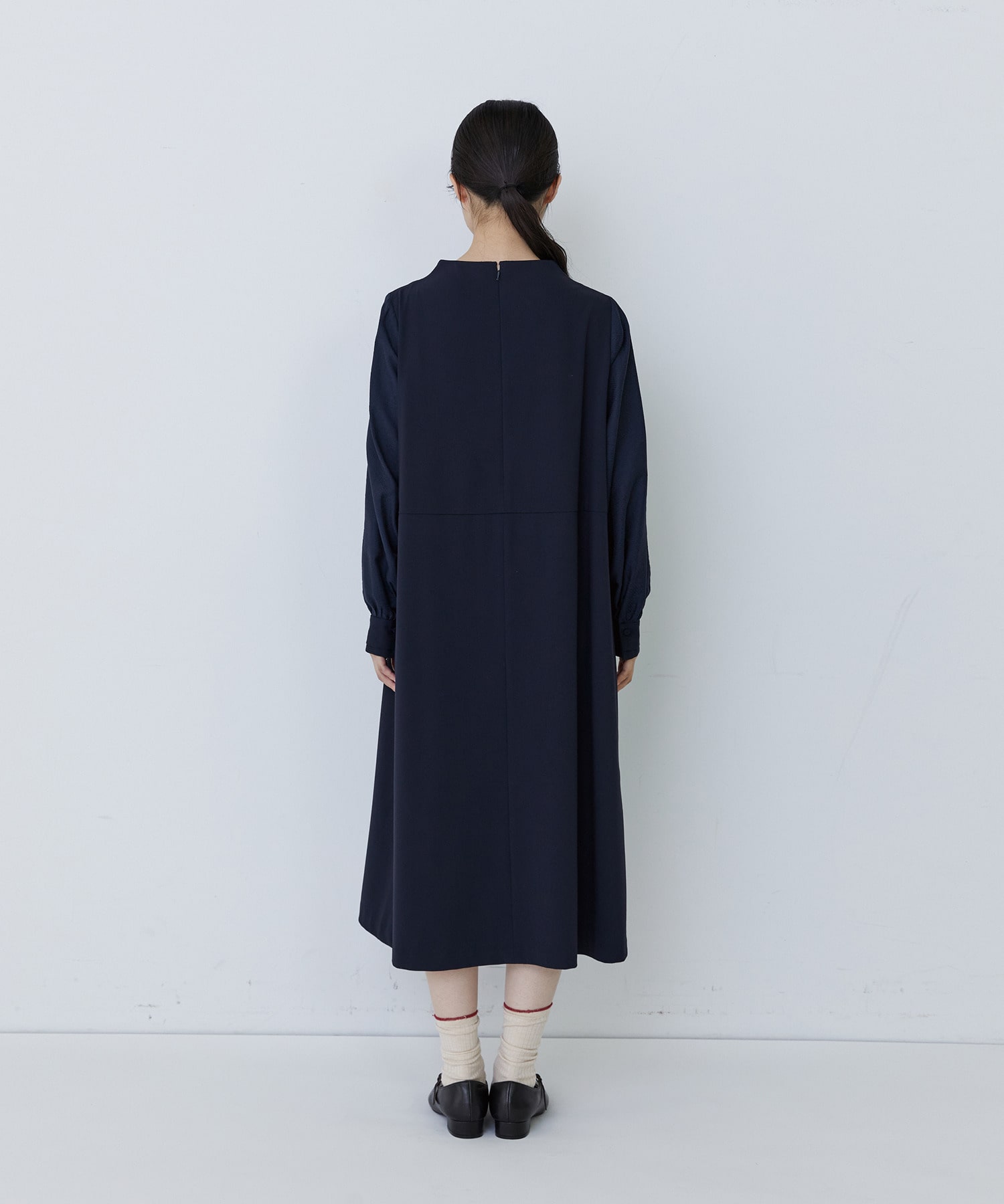 【congés payés】ジャカードスリープワンピース 詳細画像 ブラック 14