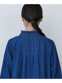 【congés payés】フリルカラーデニムワンピース 詳細画像 インディゴブルー 11