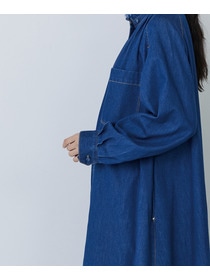 【congés payés】フリルカラーデニムワンピース 詳細画像 インディゴブルー 12