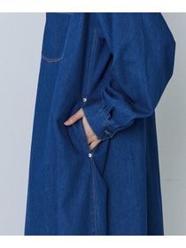 【congés payés】フリルカラーデニムワンピース 詳細画像 インディゴブルー 13