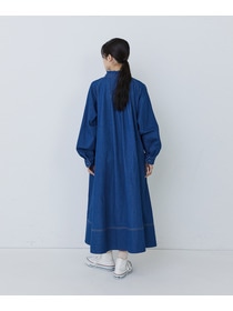 【congés payés】フリルカラーデニムワンピース 詳細画像 インディゴブルー 3