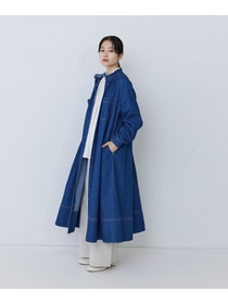 【congés payés】フリルカラーデニムワンピース 詳細画像 インディゴブルー 4