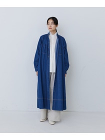 【congés payés】フリルカラーデニムワンピース 詳細画像 インディゴブルー 5