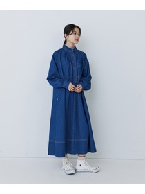 【congés payés】フリルカラーデニムワンピース 詳細画像 インディゴブルー 6