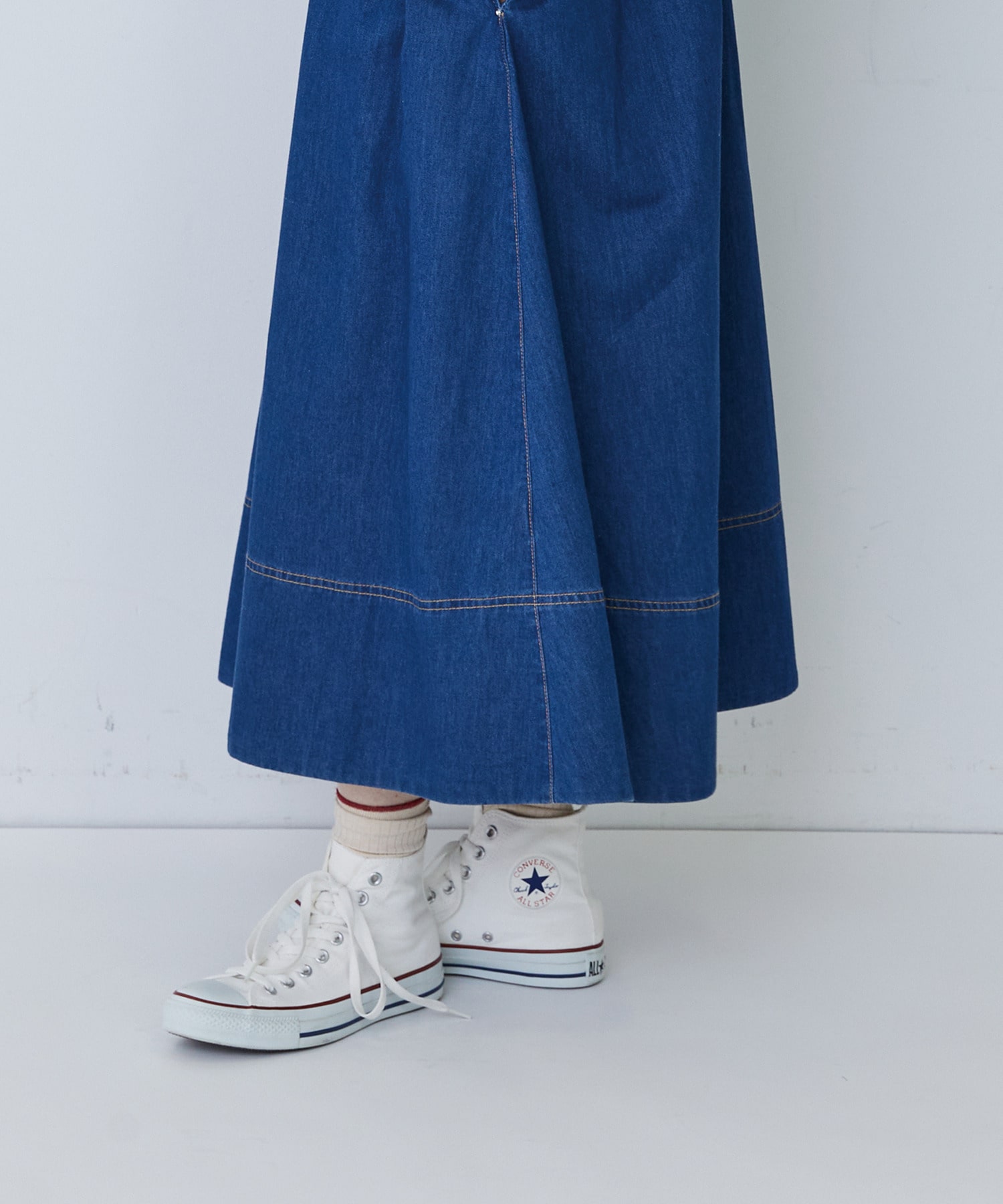 【congés payés】フリルカラーデニムワンピース 詳細画像 インディゴブルー 15