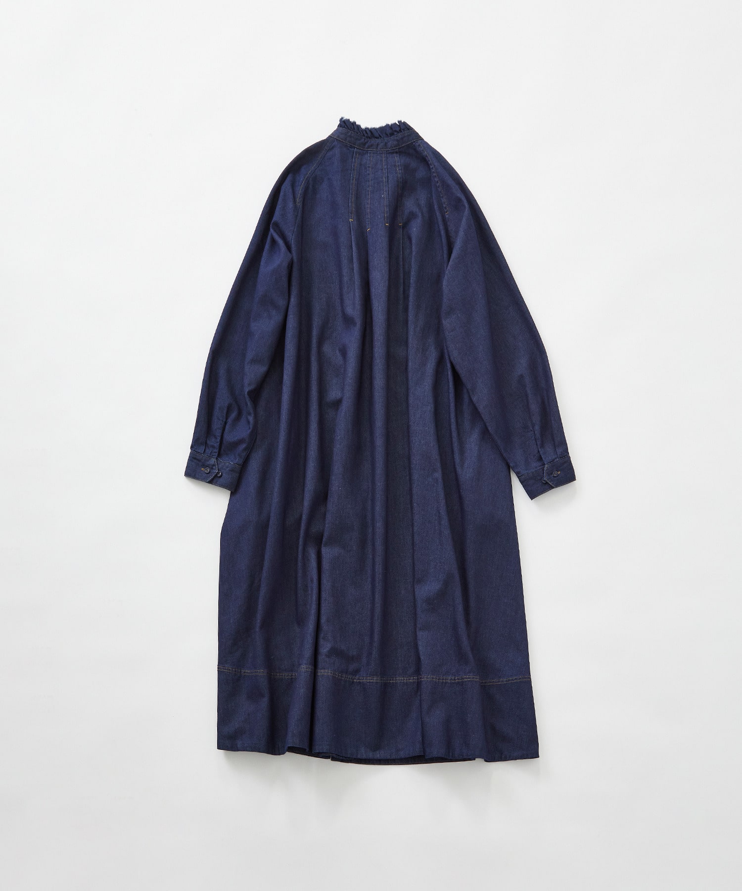 【congés payés】フリルカラーデニムワンピース 詳細画像 インディゴブルー 2