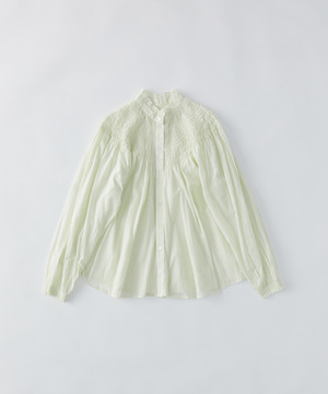 【congés payés】インドコットンシャーリングステッチブラウス 詳細画像 ライム 1