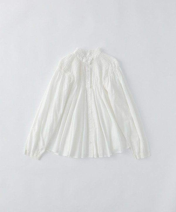 【congés payés】インドコットンシャーリングステッチブラウス