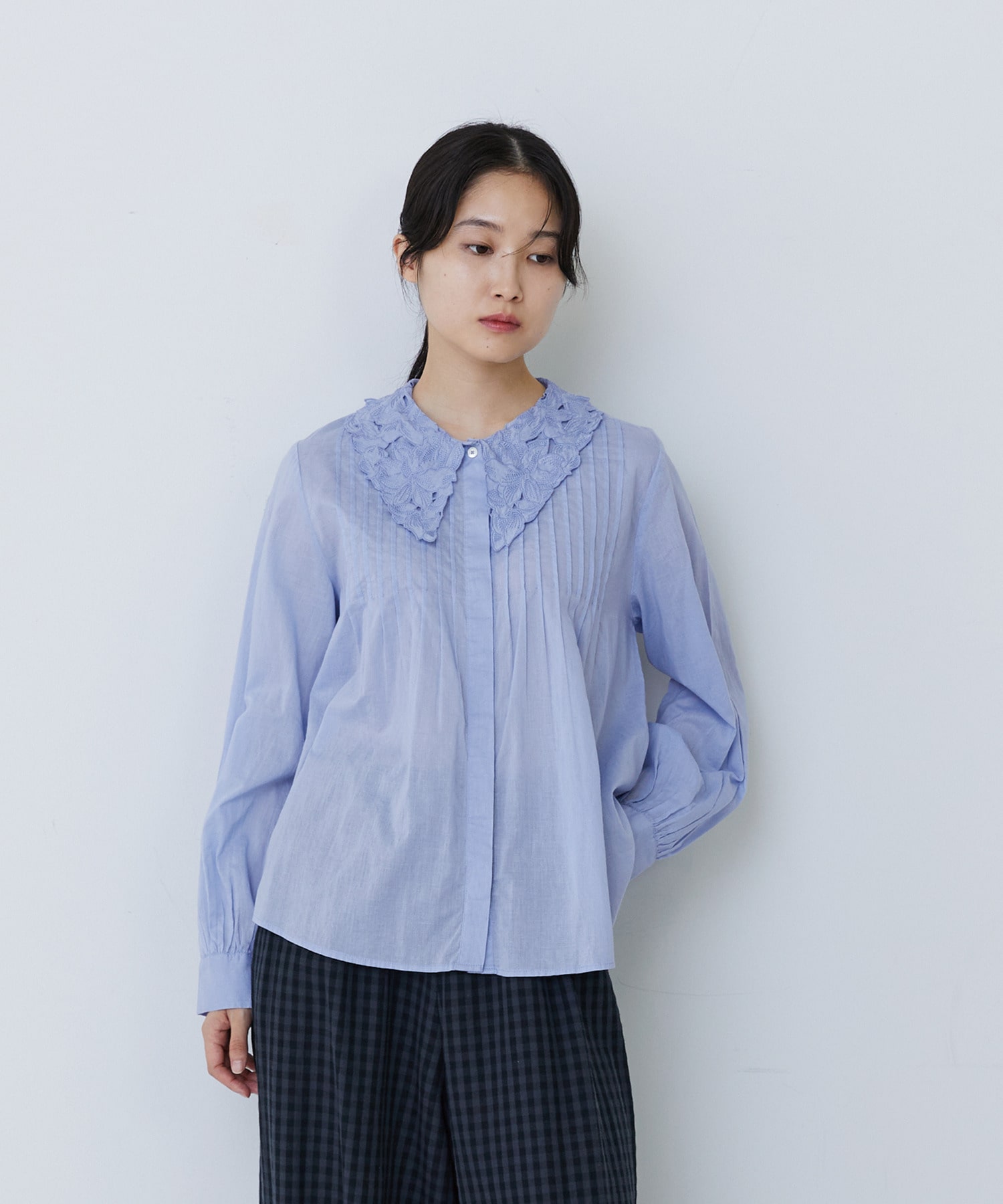 【congés payés】インドコットン刺繍襟ブラウス 詳細画像 ライム 12