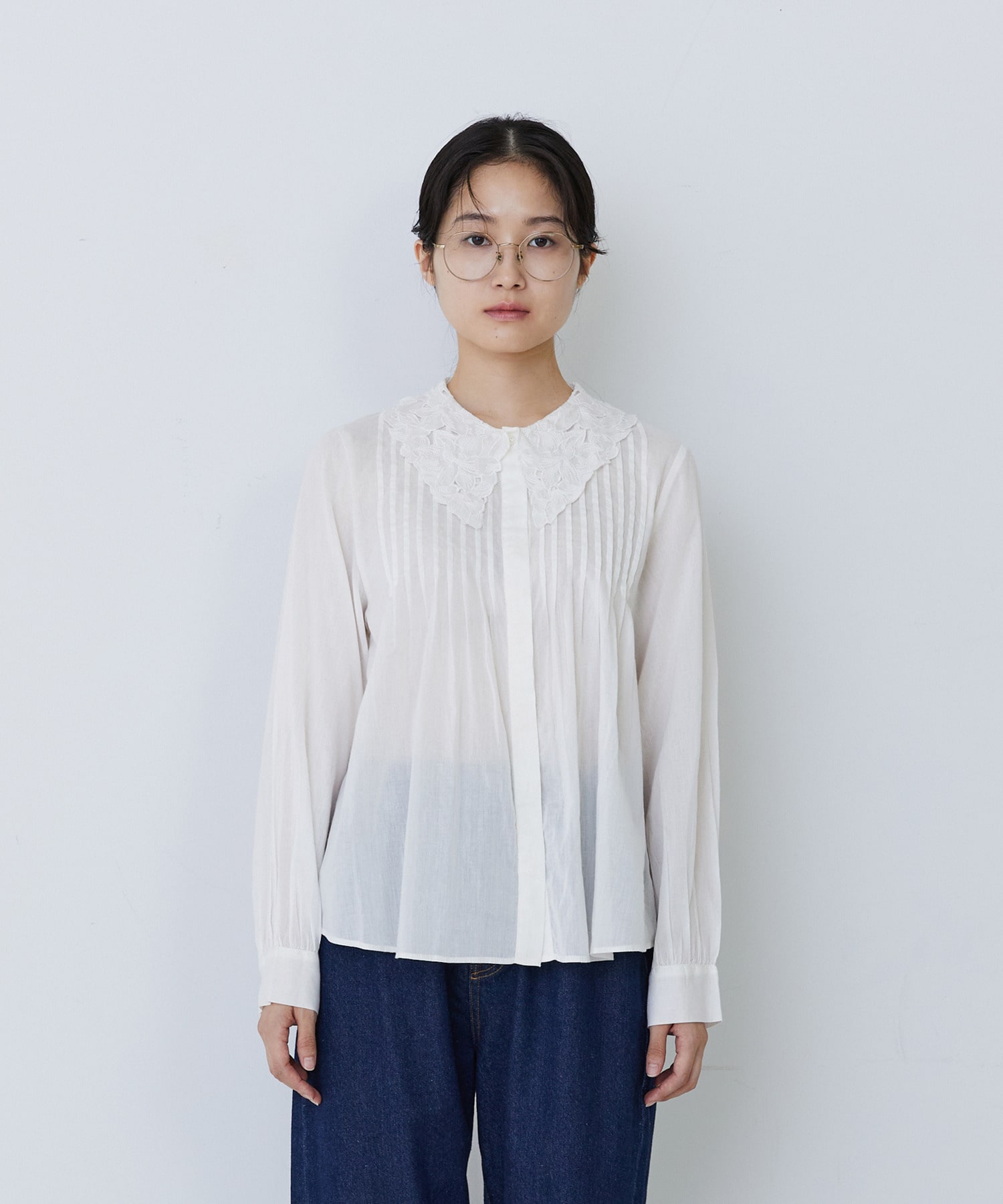 【congés payés】インドコットン刺繍襟ブラウス 詳細画像 ライム 21