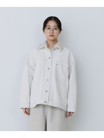 【congés payés】【FAVE】ボアカラーブルゾン 詳細画像 ブラック 5