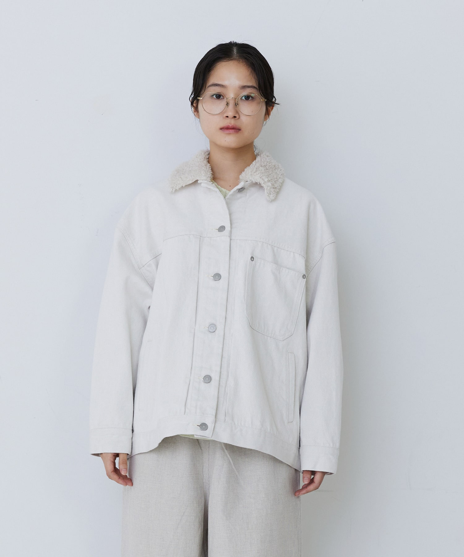 【congés payés】【FAVE】ボアカラーブルゾン 詳細画像 ブラック 5