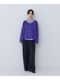 【congés payés】【2way】ミラノリブニットカーディガン 詳細画像 パープル 12