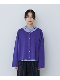 【congés payés】【2way】ミラノリブニットカーディガン 詳細画像 パープル 14