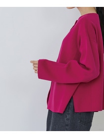 【congés payés】【2way】ミラノリブニットカーディガン 詳細画像 パープル 29