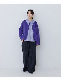 【congés payés】【2way】ミラノリブニットカーディガン 詳細画像 パープル 9