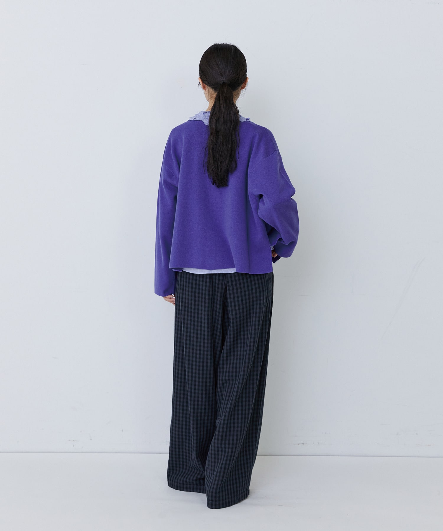 【congés payés】【2way】ミラノリブニットカーディガン 詳細画像 パープル 11