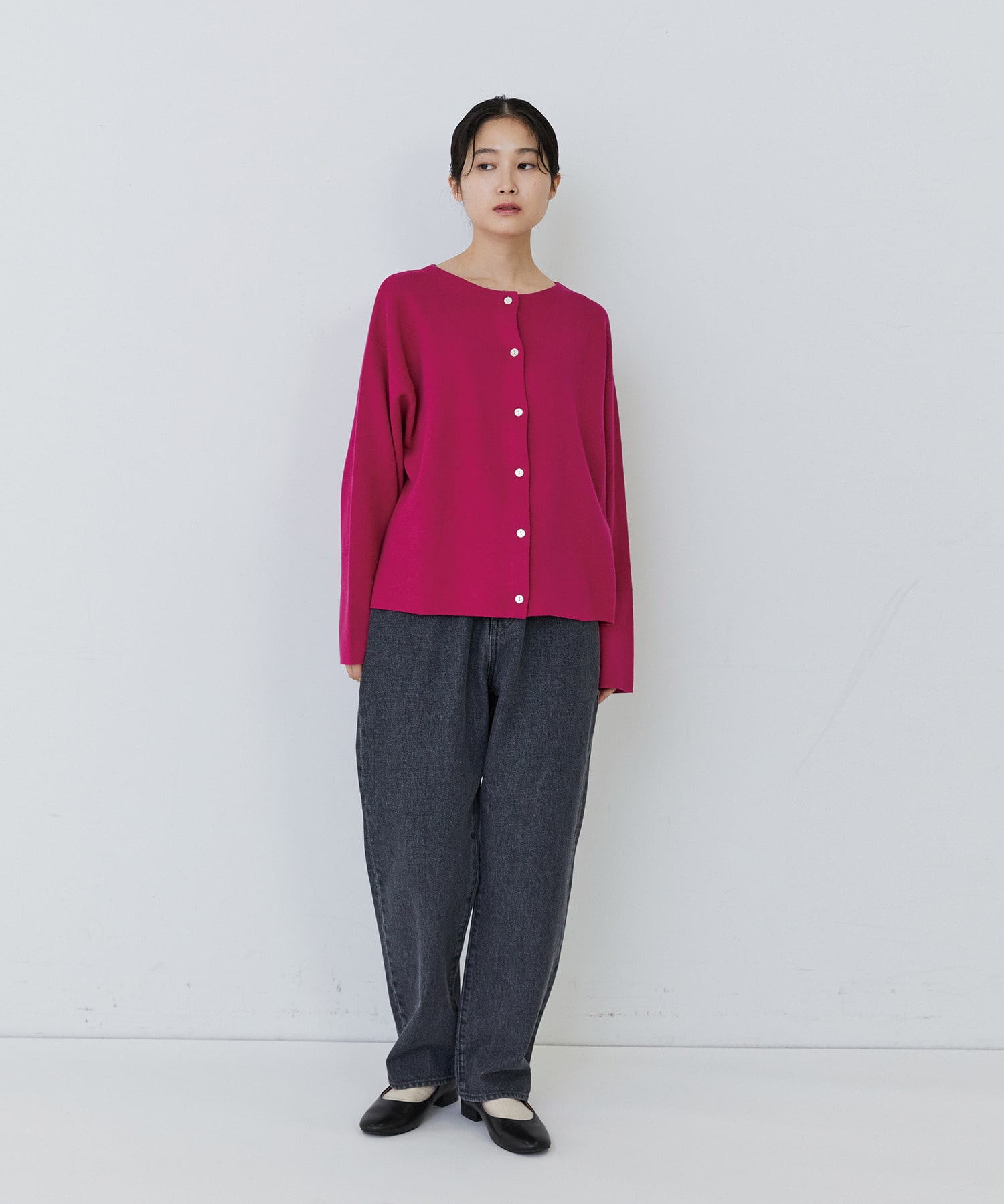 【congés payés】【2way】ミラノリブニットカーディガン 詳細画像 パープル 19