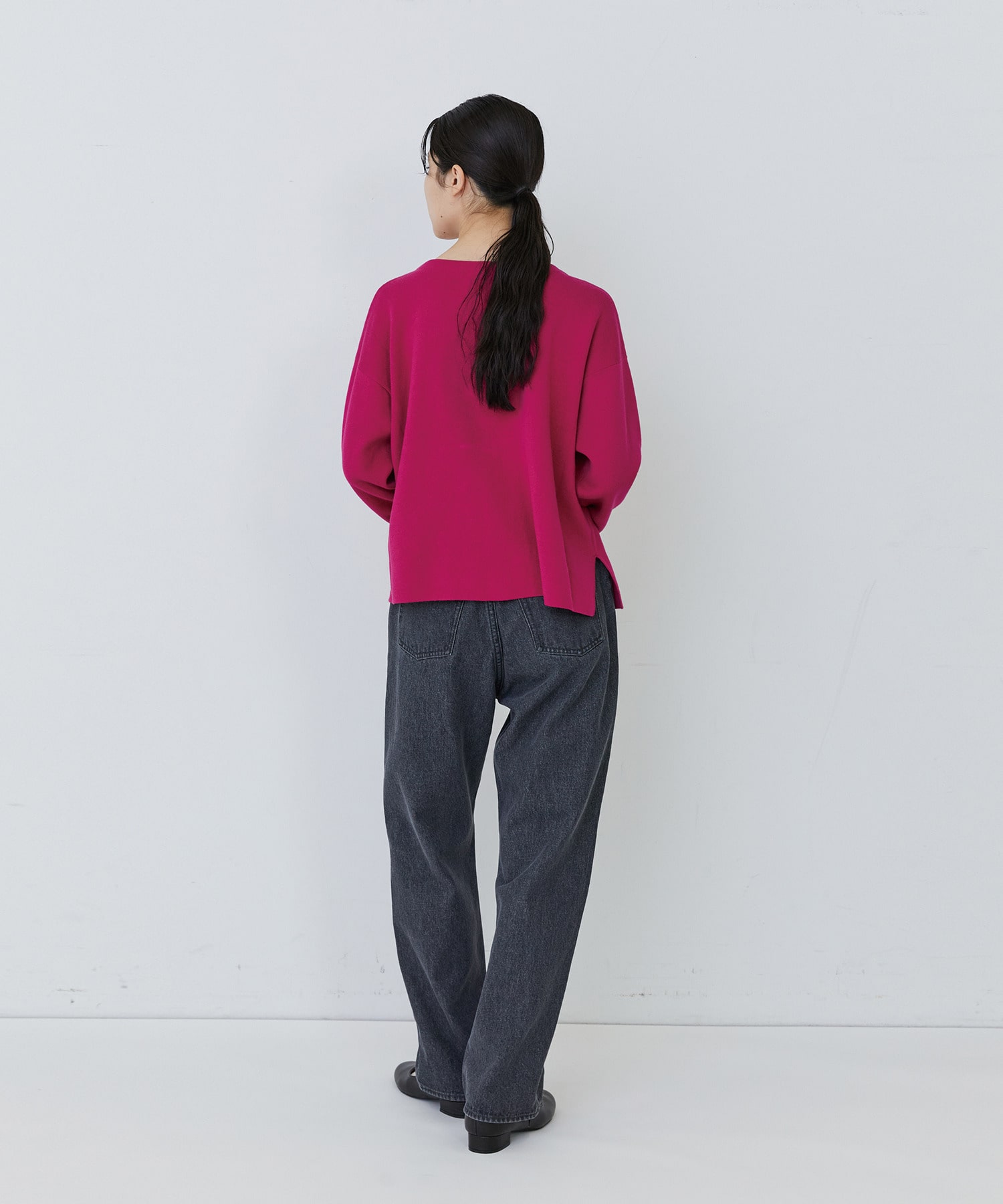 【congés payés】【2way】ミラノリブニットカーディガン 詳細画像 パープル 21