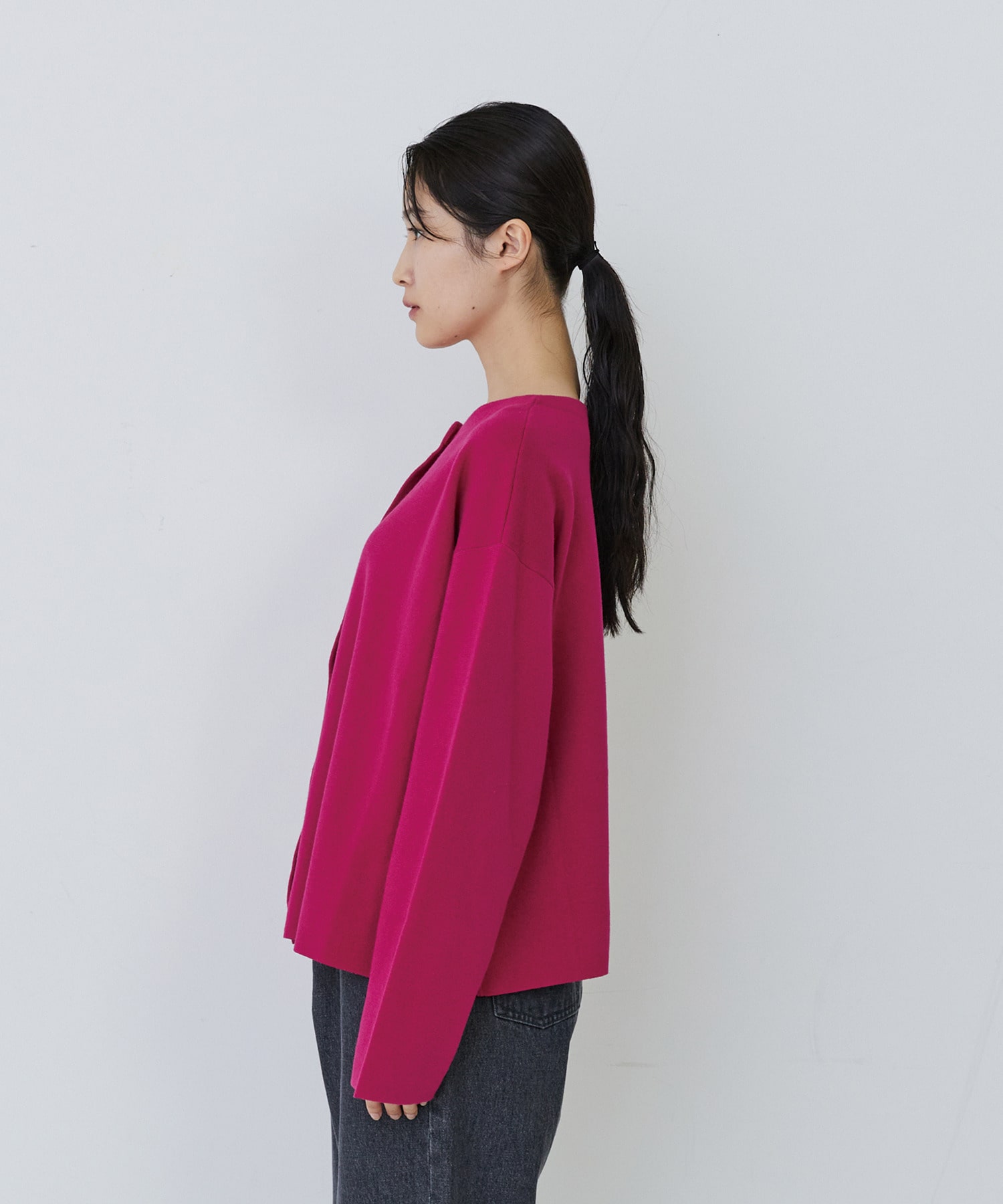 【congés payés】【2way】ミラノリブニットカーディガン 詳細画像 パープル 25