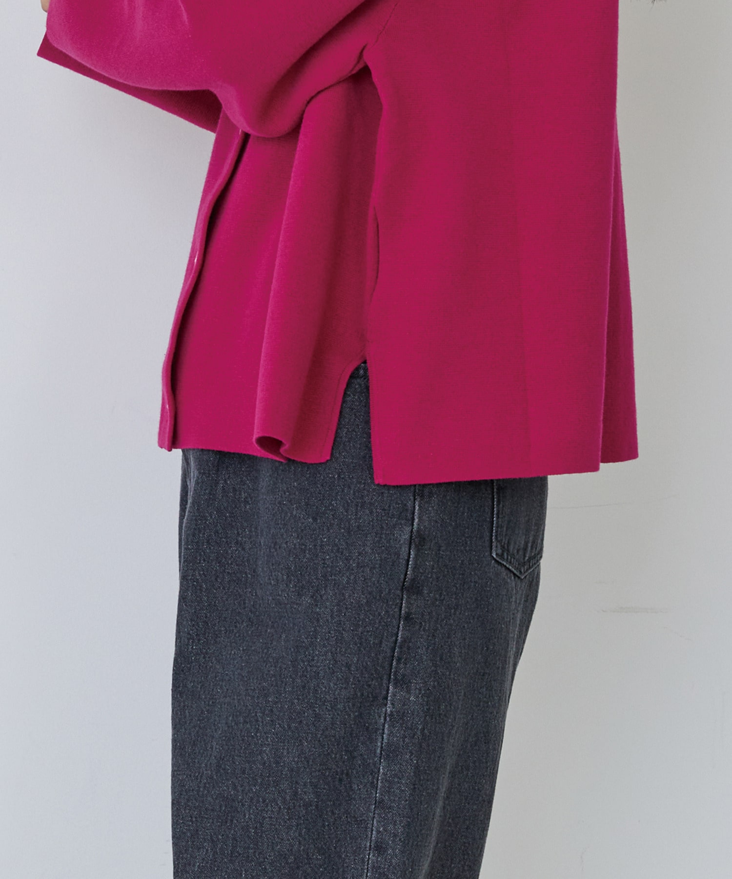 【congés payés】【2way】ミラノリブニットカーディガン 詳細画像 パープル 30