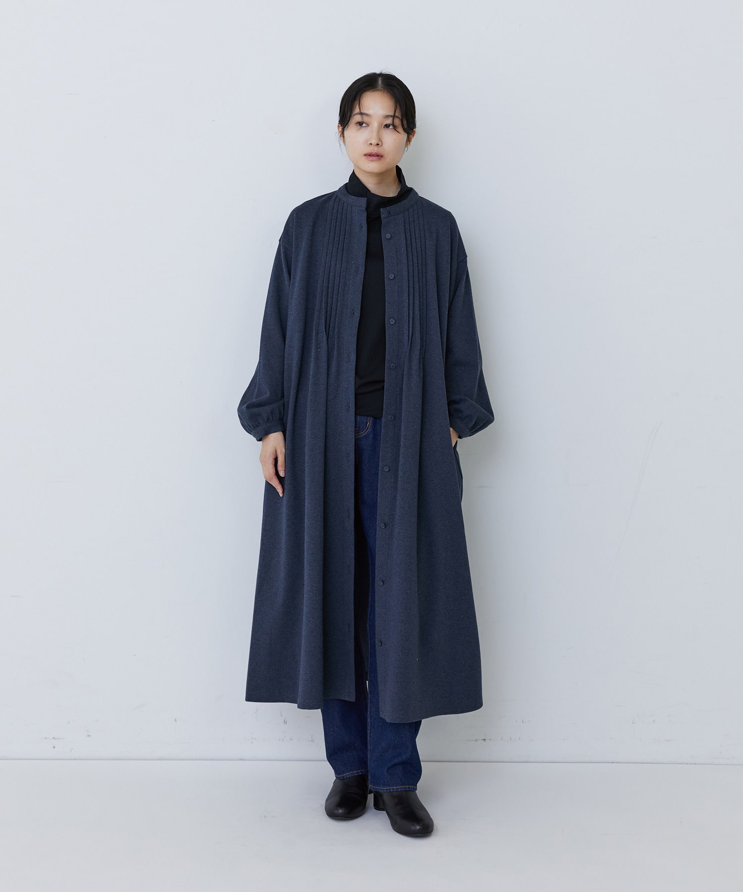 【congés payés】フロントタックカットソーワンピース 詳細画像 グレー系その他 1