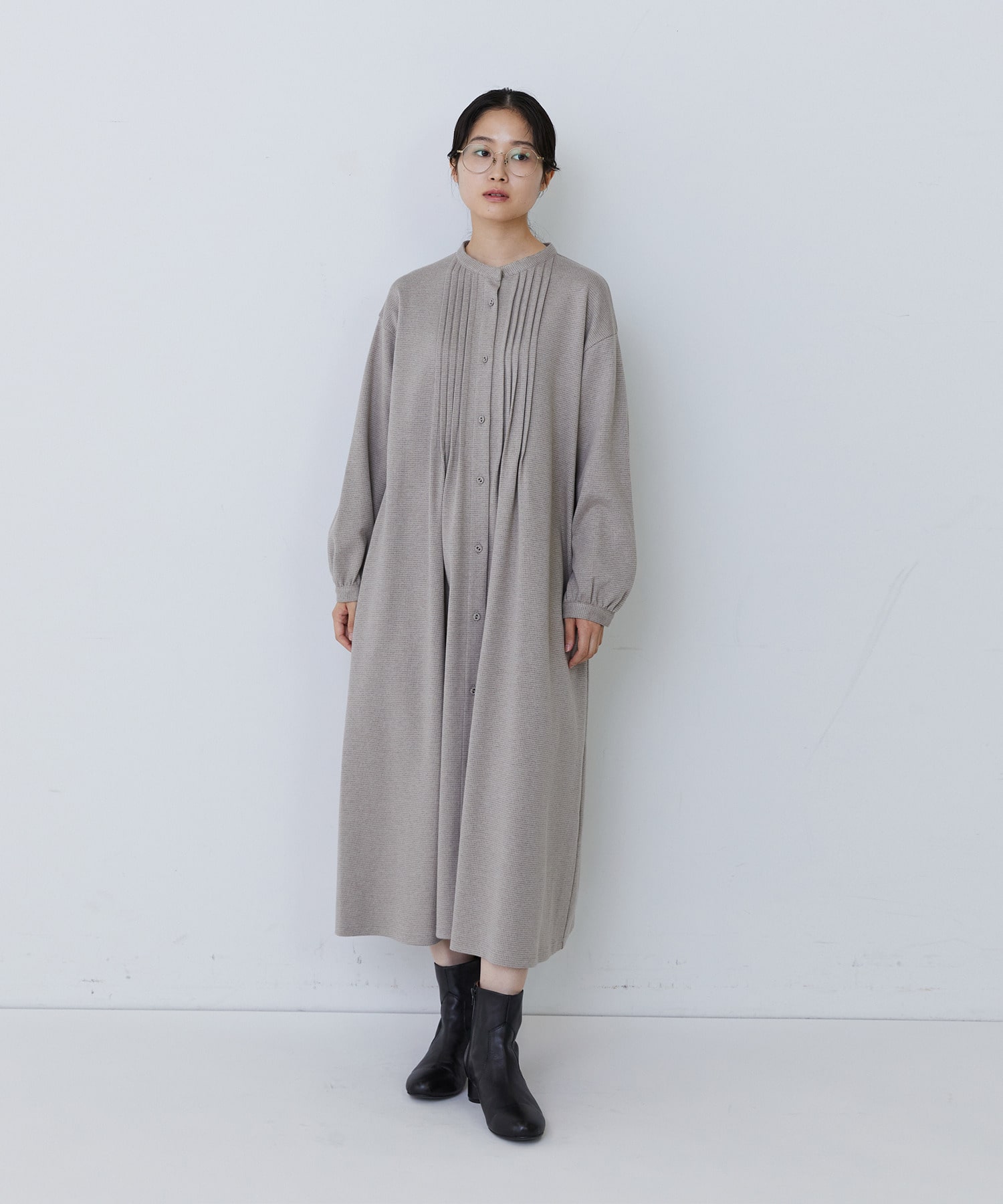 【congés payés】フロントタックカットソーワンピース 詳細画像 グレー系その他 12