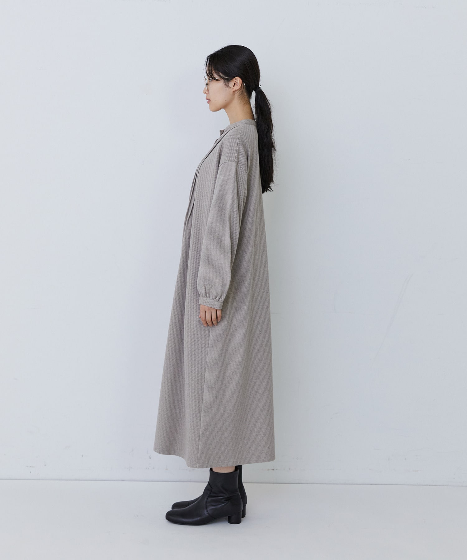 【congés payés】フロントタックカットソーワンピース 詳細画像 グレー系その他 14